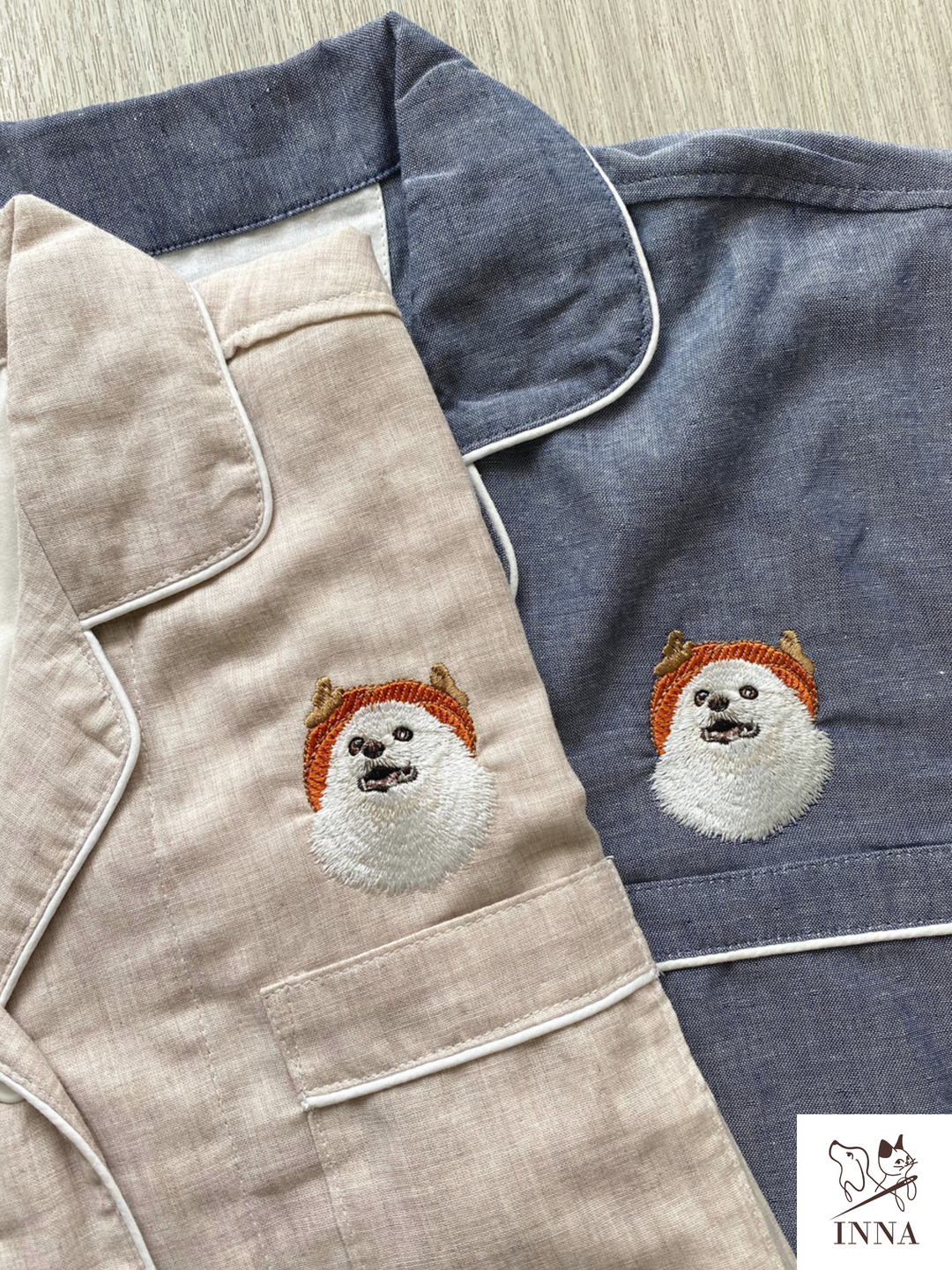 Pajamas|Cotton and linen short-sleeved pajamas