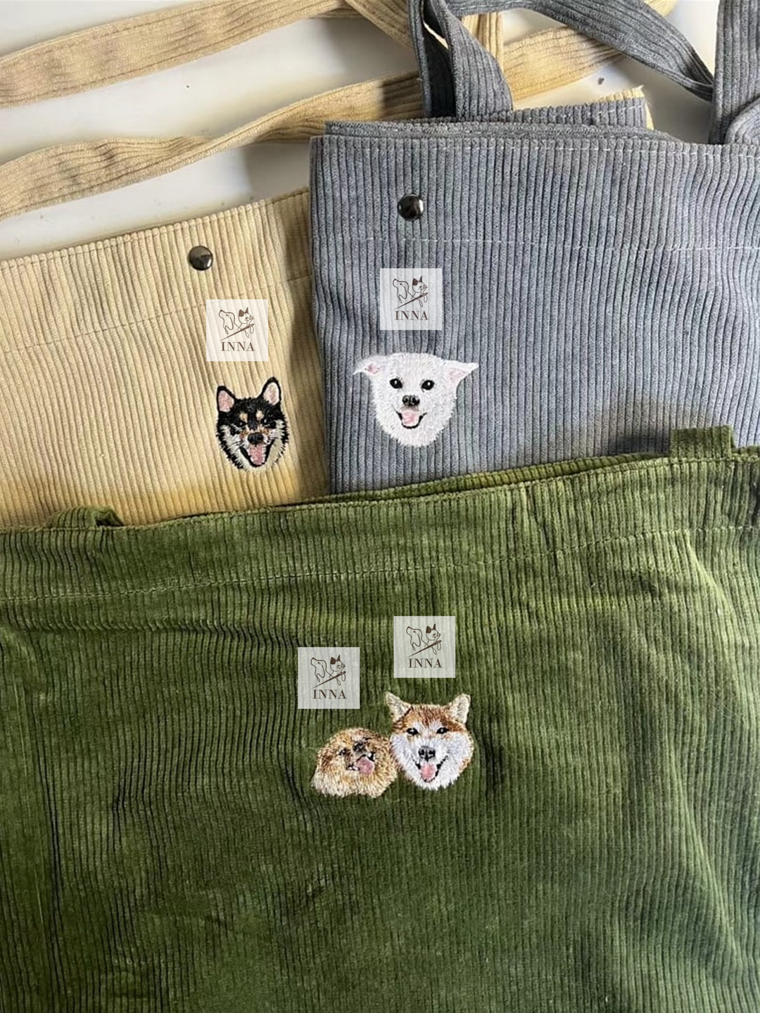 Bags|Corduroy canvas bags