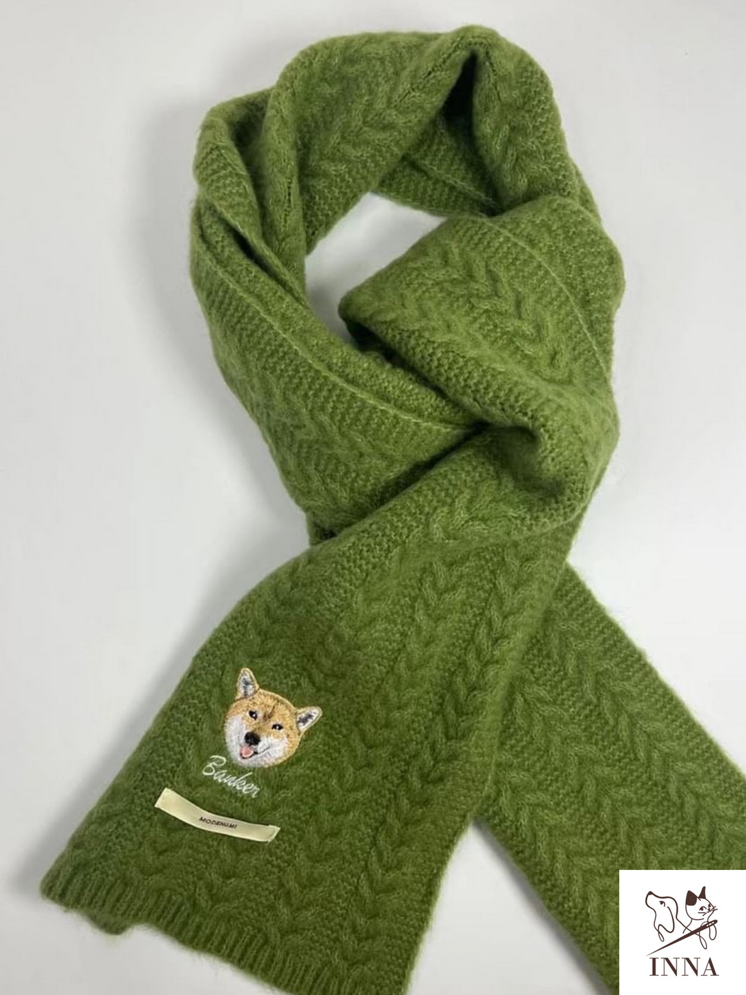 Scarf|Twisted wool scarf