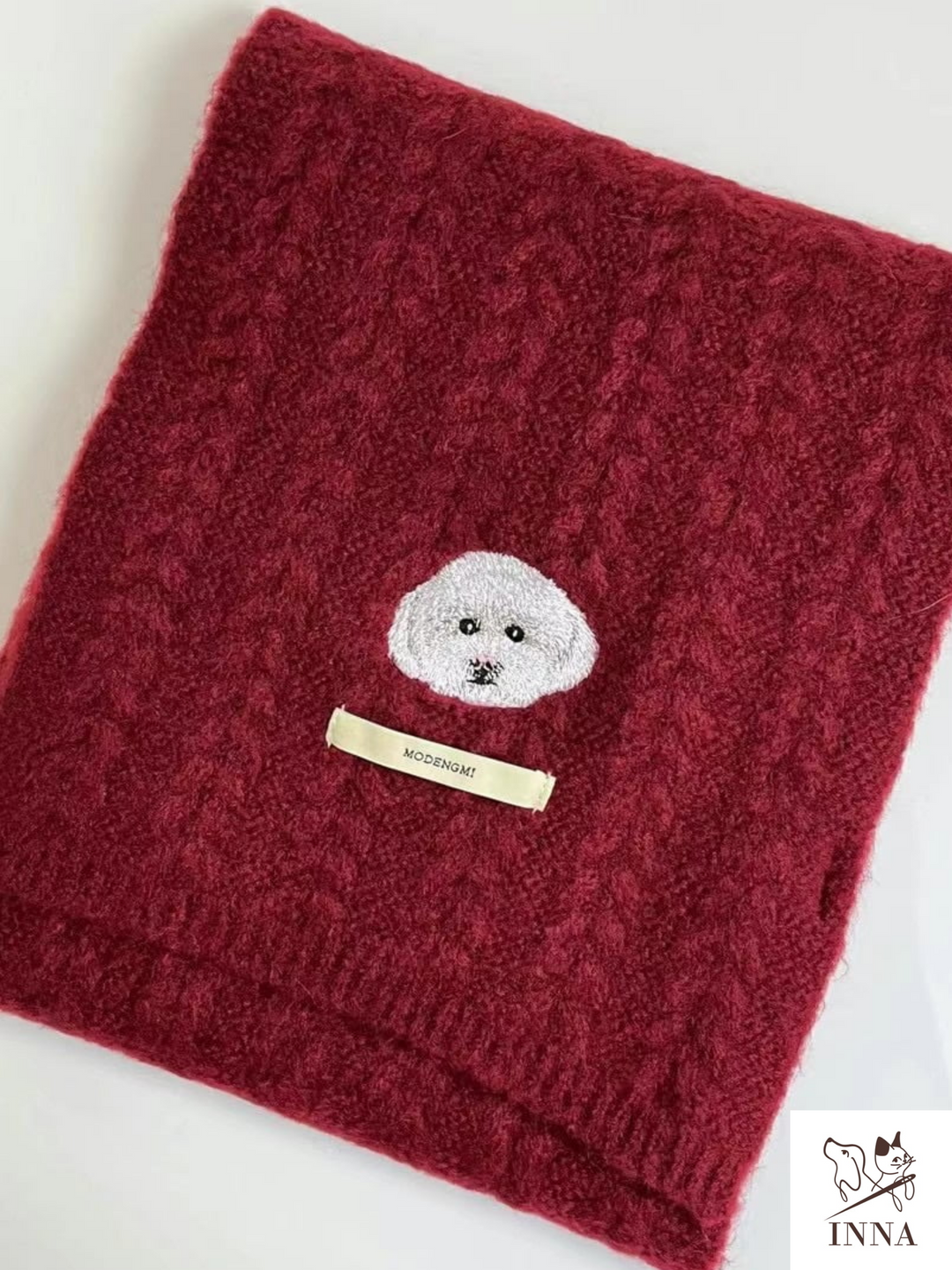 Scarf|Twisted wool scarf
